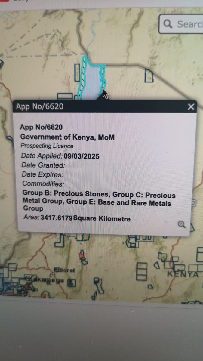 amenya_nelson's tweet photo. If you thought Joho is praising Ruto cause he like him think again, he has applied for a prospecting license around the whole rim of Lake Turkana for Precious stones, Precious metal group, Base and Rare Metals. https://t.co/3o1n6q8Qmo
