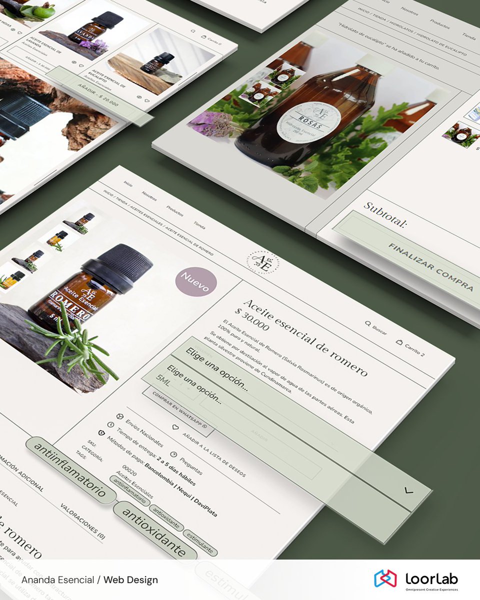 loorlab's tweet photo. Ananda Esencial no solo vende productos: ofrece experiencias de bienestar consciente. 

Nuestro reto fue traducir esa esencia en un E-commerce funcional, cálido y armónico.

#UX #Ecommerce #WooCommerce #UI #WebDesign #Branding #loorlab #WordPress #Colombia https://t.co/NuLCVBdHiN