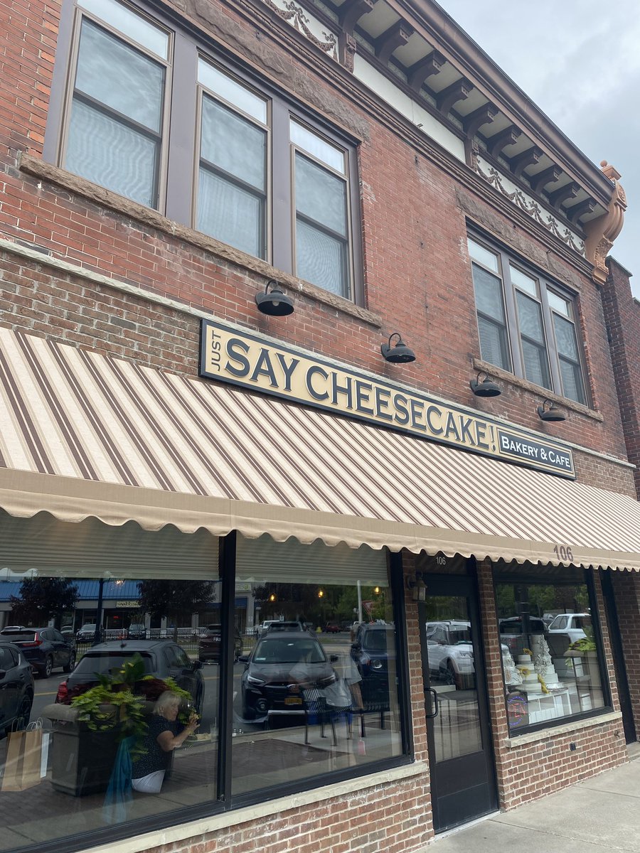 This is your sign to have your dad’s high school friend who works in higher education ask students at orientation where their favorite place is to eat back home. Thanks Woody!

📍Just Say Cheesecake, North Towanda, NY
