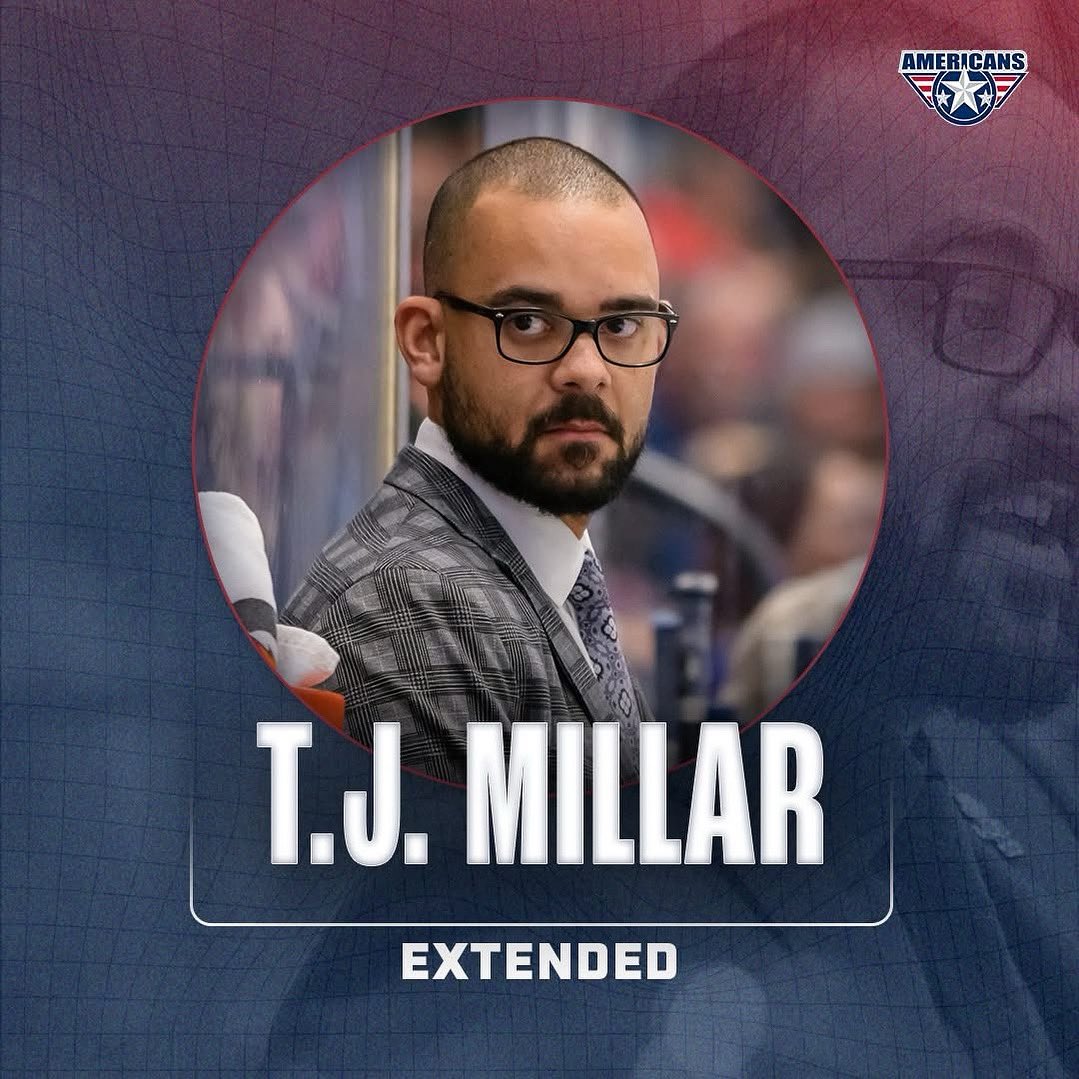 TCAmericans's tweet image. NEWS | The Americans have officially extended the contract of Associate Coach T.J. Millar. The 2025-26 season will be his fourth with the team.
