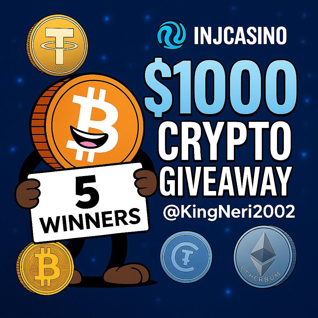 🔥 $1,000 CRYPTO GIVEAWAY

🏆 5 Winners – Don’t miss out

To Enter:
✅ Follow
<a href="/KingNeri2002/">Nwaneri</a> &amp; <a href="/injcasino/">Injcasino.io</a>

✅ Like + Retweet
✅ Tag 2 friends who love sports &amp; crypto

⏰ Ends in 7 days!

#SportsBetting #CryptoGiveaway #BettingTips #Punters #InjCasino #BTC #ETH #USDT #Giveaway