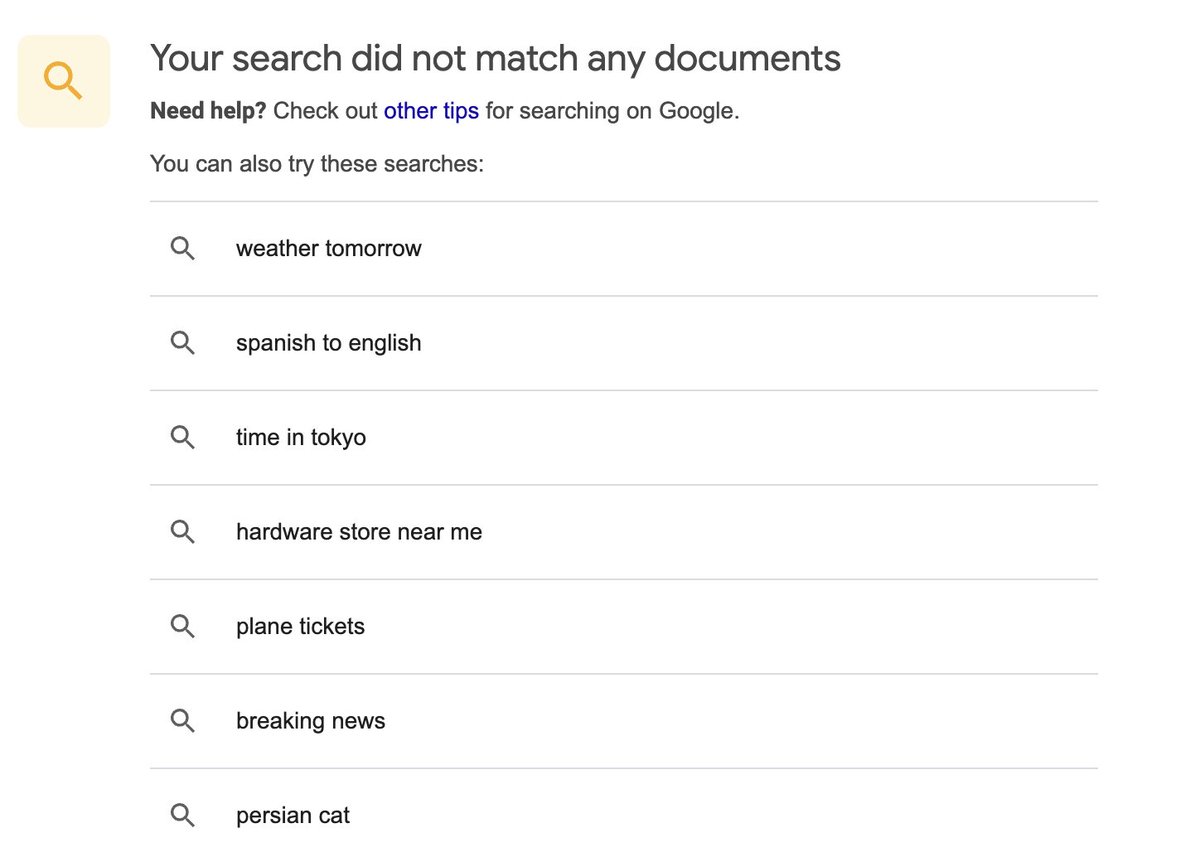 Guys, I did it. I broke Google. Love the suggested searches, tho.