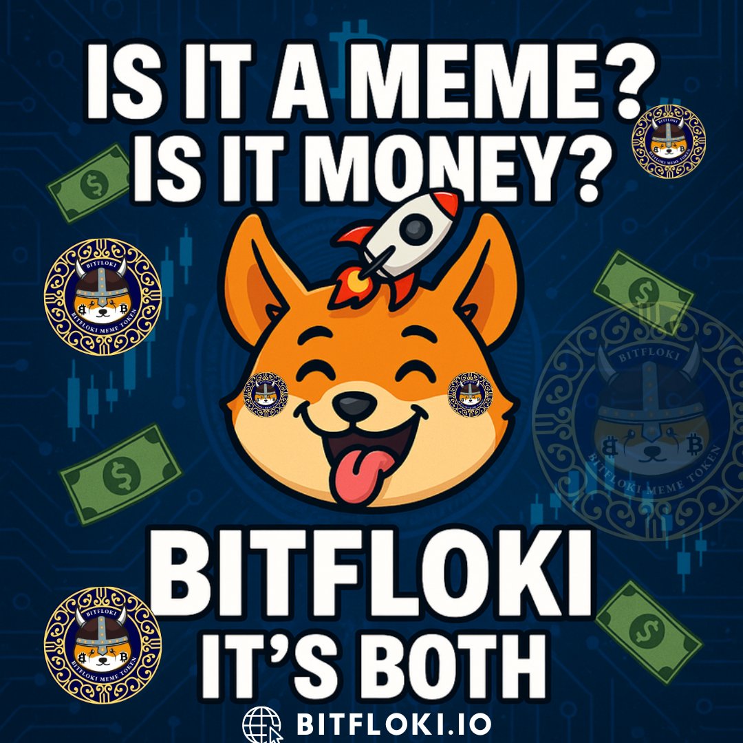 🚀 Is It a Meme? Is It Money? It’s BOTH 😂💸

😂 Fun and games on the surface.

💰 But beneath? Real value.

🚀 BitFloki is serious crypto wrapped in humor.

#LaughAndEarn #MemeEconomy #BitFlokiVibes