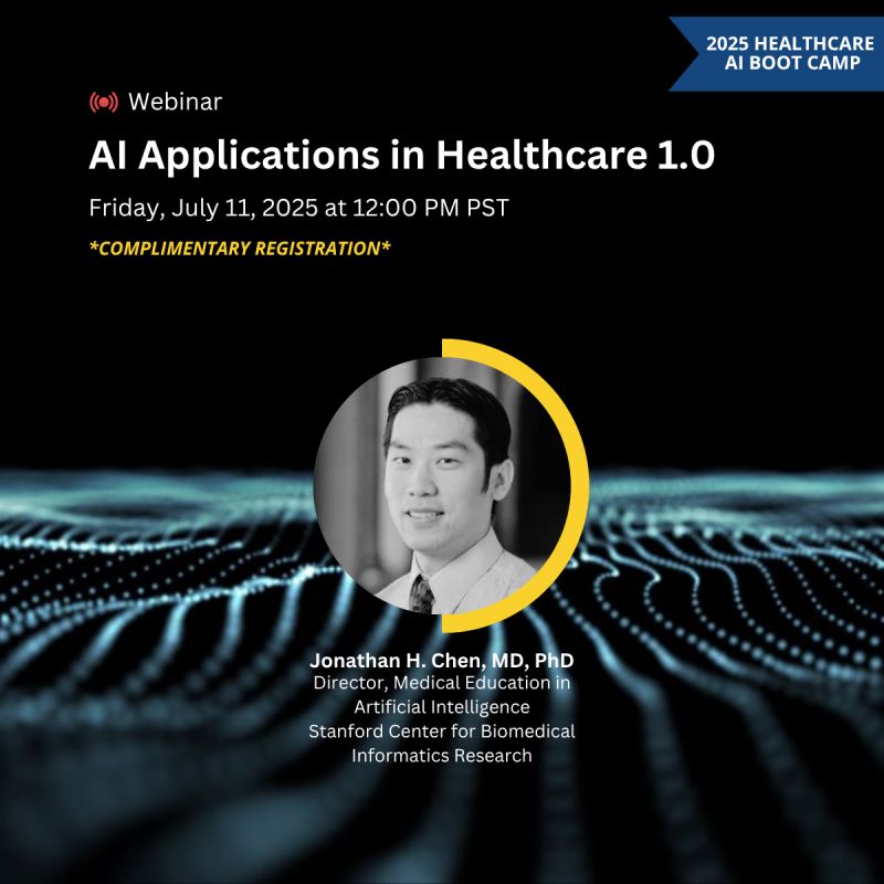 Don’t miss this AI Bootcamp! Dr. Jonathan Chen, Stanford physician-scientist, shows how AI is changing healthcare. Free sign-up: healthaibootcamp.org
#TRCHealthAI2025 #aireadiness