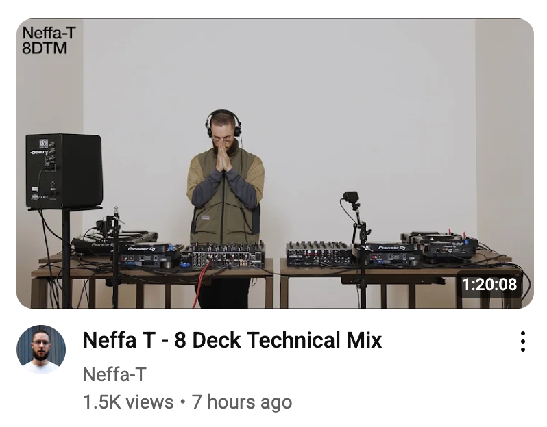 we all know what the first 4 decks do. 5th deck is for field recordings . 6th deck is just for fun. 7th deck is for playing back voice mails from my parents asking when i'm getting a real job. 8th deck is for looping gucci mane iced out bart acapella for 80 minutes