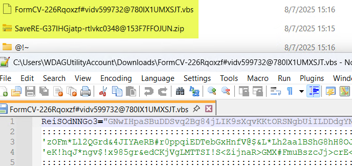 SeguInfo's tweet photo. CUIDADO: nuevo #phishing con correos altamente personalizados, redireccionan a un sitio fraudulento, descarga un ZIP y con un VBS fuertemente ofuscado, descarga un troyano #Grandoreiro. https://t.co/70ULsFWdxd