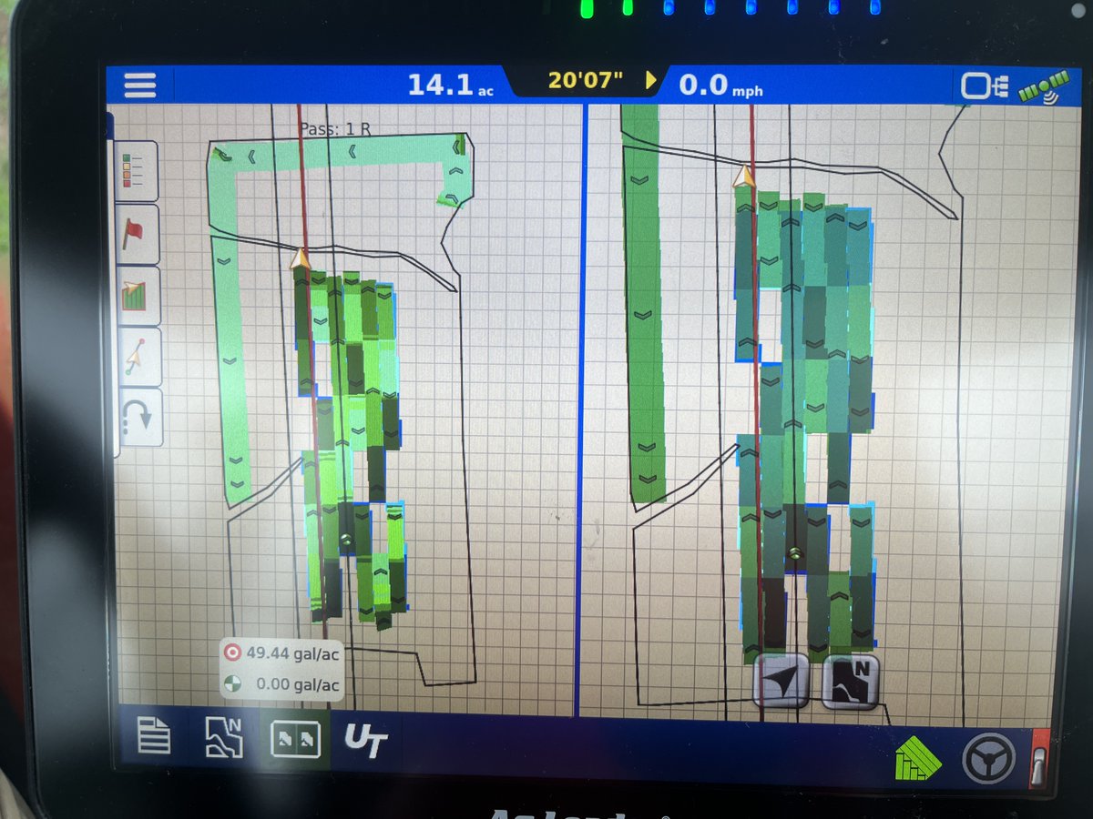 Variable rate application of sidedress nitrogen in a Value of Manure trial. Sidedress N season is starting after a wet spring that delayed planting in NY.