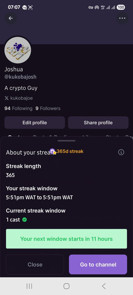 kukobajoe's tweet photo. Yo guys, I just hit 365 days streak on @farcaster_xyz
It has not been easy. Let's go to two years.
#PayWithDigitvant https://t.co/BM3RuMO0xD