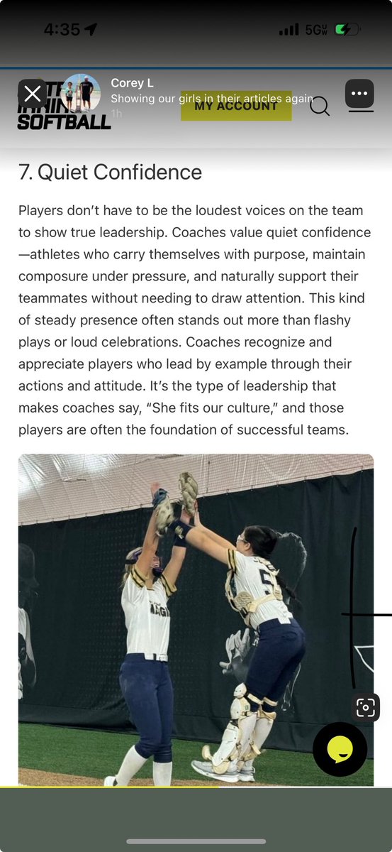 Kinley “KJ” Johnson (@kj_johnson55) on Twitter photo Huge thanks to <a href="/ExtraInningSB/">EXTRA INNING SOFTBALL</a> for featuring one of my photos with <a href="/Sommer_Branigin/">Sommer Branigin</a> in their articles! I pride myself on not only trying to be the best for my teammates and coaches but I want each person to walk away feeling like they love the game of softball a little more! Huge thanks to <a href="/ExtraInningSB/">EXTRA INNING SOFTBALL</a> for featuring one of my photos with <a href="/Sommer_Branigin/">Sommer Branigin</a> in their articles! I pride myself on not only trying to be the best for my teammates and coaches but I want each person to walk away feeling like they love the game of softball a little more!
