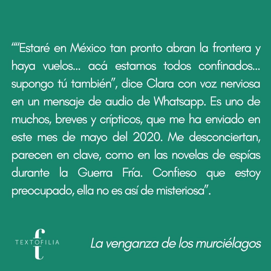 📖 ¡Aquí está la más reciente novela de José Antonio Aldrete-Haas! "La venganza de los murciélagos". 🦇🦇 

¿Qué ocurre en un planeta después del COVID? 

Encuéntrala: tinyurl.com/nr5etudf

#Textofilia #JoséAntonioAldreteHaas #LibrosRecomendados #EcoFicción