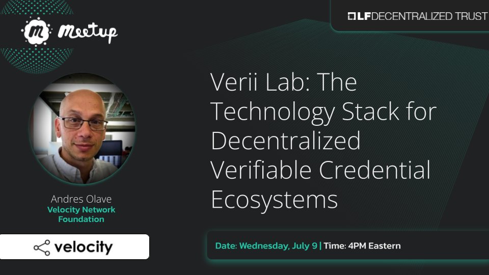 lfdecentralized's tweet image. Join us for a meetup on Wed, July 9 @ 1PM Pacific to learn about the new Verii lab, a suite of tools for ecosystems that need a platform that supports individual privacy, compliance efforts, interparty trust & can support the pay-to-verify use case
hubs.la/Q03vXcTT0