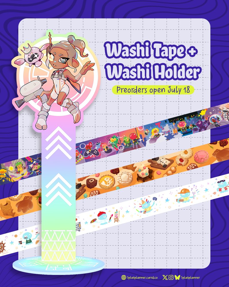 The best place to hold all colors and memories will be this washi tape holder, alongside three of Eight's palettes in the form of beautiful washi tapes!

PREORDERS OPEN ON
🗓️JULY 18, 1PM EDT