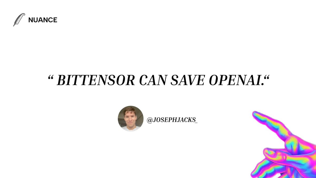 Nr 2: <a href="/JosephJacks_/">JJ</a> – 10.74

Founder of OSS Capital and early Bittensor supporter.

JJ’s not just investing — he’s actively shaping the public conversation around open-source and decentralized intelligence. A consistent, high-impact contributor to the $TAO narrative.