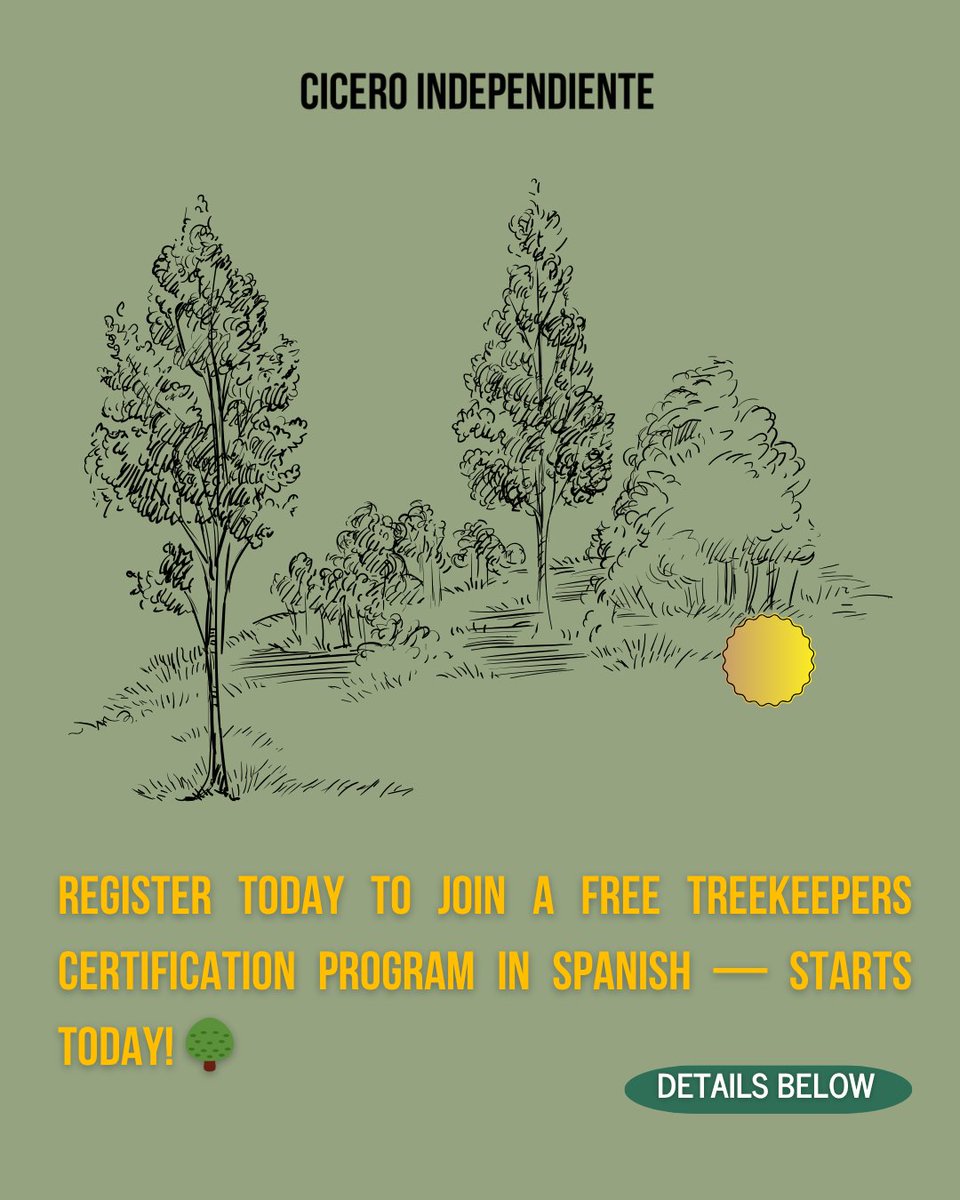Want to Learn to plant, care for, and advocate for trees in Cicero or Chicagoland?  Register today for a Spanish-speaking Treekeepers Certification Program.  Classes start tonight and continue weekly for 8 weeks. Register ASAP at openlands.org/es/treekeepers while free spots last!
