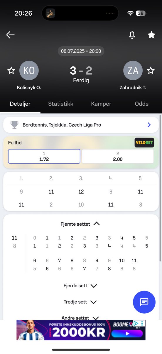 BOOOOOOOOM✅✅✅✅💸

KOLLISNYK-139✅6u

ANOTHER FREEPLAY WINNER✅💸

8-1 ON FREEPLAYS✅

ZAJCEK-3,5,-110✅6u
KRTICKA-139✅6u
KLIUCHUK-3,5,-120✅5u
CERNIK-139✅6u
CERNIK-120✅5u
OVER 75,5❌5u
ZAHRADNIK-139✅6u
LOUDA-4,5,-110✅5u
KOLLISNYK-139✅6u

14-1 RUN IN VIP🤯🏓🐐

 1🏓🐐