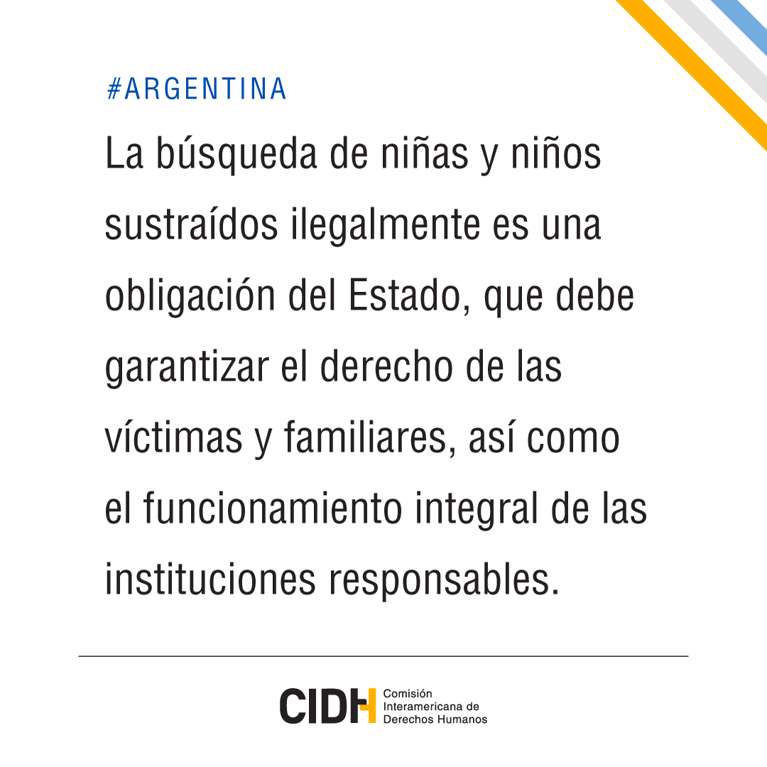 CIDH's tweet image. #Argentina: #CIDH celebra la restitución del nieto 140, anunciada por @abuelasdifusion, buscado incansablemente por su hermana Adriana. El nieto 140 es hijo de Graciela Romero y Raúl Metz, quien nació en abril de 1977 en el centro clandestino "La Escuelita" de Bahía Blanca, y fue…