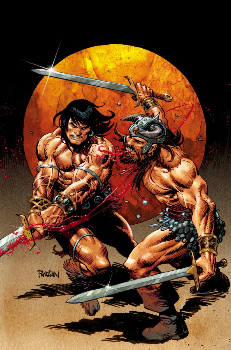 conanbycrom's tweet image. Conan the Barbarian issue #22 hits shops tomorrow!
The Great Serpent's influence twists and turns, pulling Conan into their deadly coils as the Cimmerian and his allies are lured into Stygia... What they find on this journey will make their blood run cold and set the stage for a…