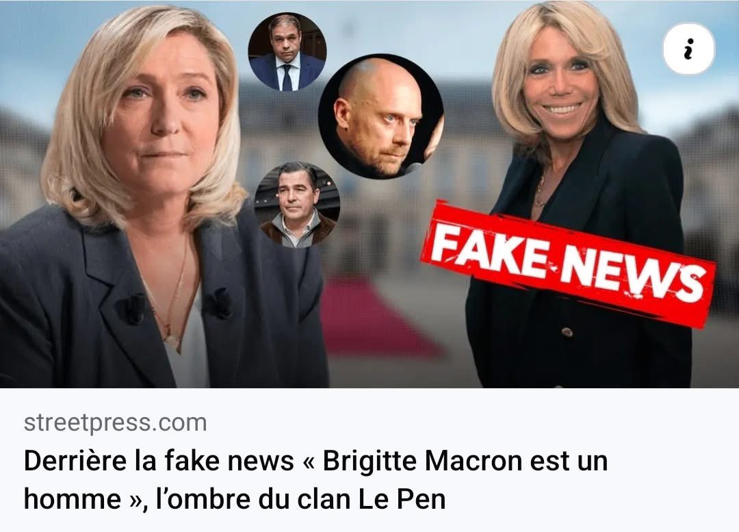 Chris de Combrand (@chrisdecombrand) on Twitter photo « L’affaire Jean-Michel Trogneux », cette fake news qui dit que Brigitte Macron serait une femme transgenre a été monté par Faits & Documents, journal d’extrême droite liée à Soral, la « GUD connection », des intimes de <a href="/MLP_officiel/">Marine Le Pen</a>
Les masques tombent ! Techniques poutiniste « L’affaire Jean-Michel Trogneux », cette fake news qui dit que Brigitte Macron serait une femme transgenre a été monté par Faits & Documents, journal d’extrême droite liée à Soral, la « GUD connection », des intimes de <a href="/MLP_officiel/">Marine Le Pen</a>
Les masques tombent ! Techniques poutiniste