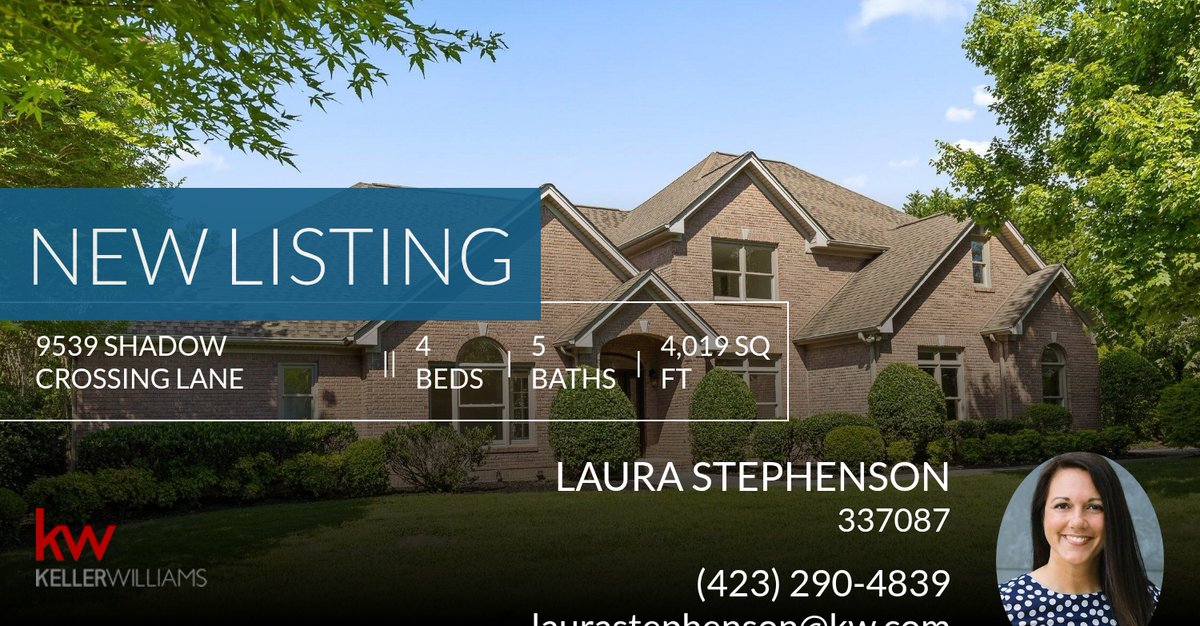 LauraDenisey's tweet photo. 📍 New Listing 📍 Take a look at this fantastic new property that just hit the market located at 9539 Shadow Crossing Lane in Chattanooga. Reach out here or at (423) 290-4839 for more information

Laura Stephenson
Keller Williams G... https://t.co/jf7qsUcEWe https://t.co/NMuy65iJQN