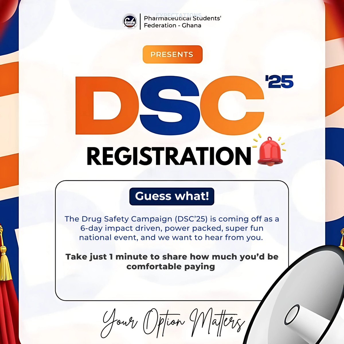 Your voice matters- We want to hear from you about registration fees .

Share your thoughts! 👇
forms.gle/EnUMrtVKSpa85e…

POWERED BY PSFGh MEDIA COMMITTEE📸