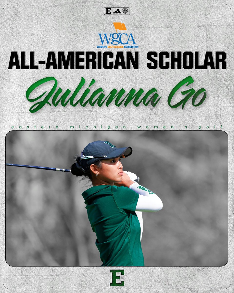 EMU Women's Golf (@emuwomensgolf) on Twitter photo ๐๐จ๐ซ๐ ๐๐๐๐๐๐ฆ๐ข๐ ๐๐จ๐ง๐จ๐ซ๐ฌ!
Congrats to Julianna Go for being named to the <a href="/WGCAGOLF/">Women's Golf Coaches</a> All-American Scholar Team!
๐๏ธ tinyurl.com/yvkj5zjw
#EMUEagles ๐๐จ๐ซ๐ ๐๐๐๐๐๐ฆ๐ข๐ ๐๐จ๐ง๐จ๐ซ๐ฌ!
Congrats to Julianna Go for being named to the <a href="/WGCAGOLF/">Women's Golf Coaches</a> All-American Scholar Team!
๐๏ธ tinyurl.com/yvkj5zjw
#EMUEagles