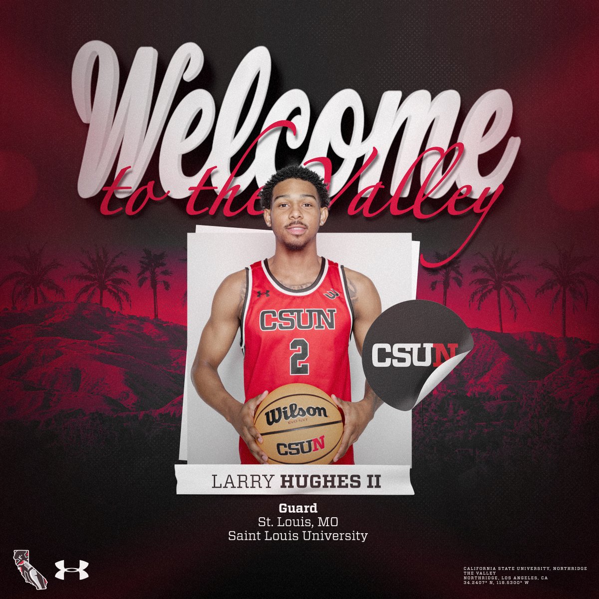 CSUNMBB's tweet image. Basketball runs in the family and the next stop is Northridge.
@Sn1perSmooth played in 65 total games over the last three seasons at Saint Louis, including an impressive sophomore campaign where he drilled 49 triples and averaged 7.4 PPG.
#GoMatadors