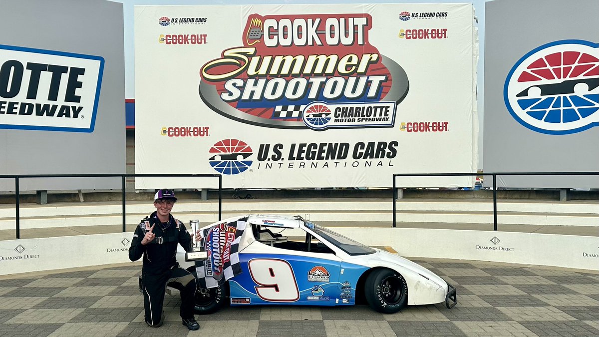 It just means more to win at Charlotte. Carson Sherman is tonight’s <a href="/CookOut/">Cook Out</a> Summer ShootOut Outlaws winner at <a href="/CLTMotorSpdwy/">Charlotte Motor Speedway</a>! ✊🏆

#CookOutSSO | #INEX