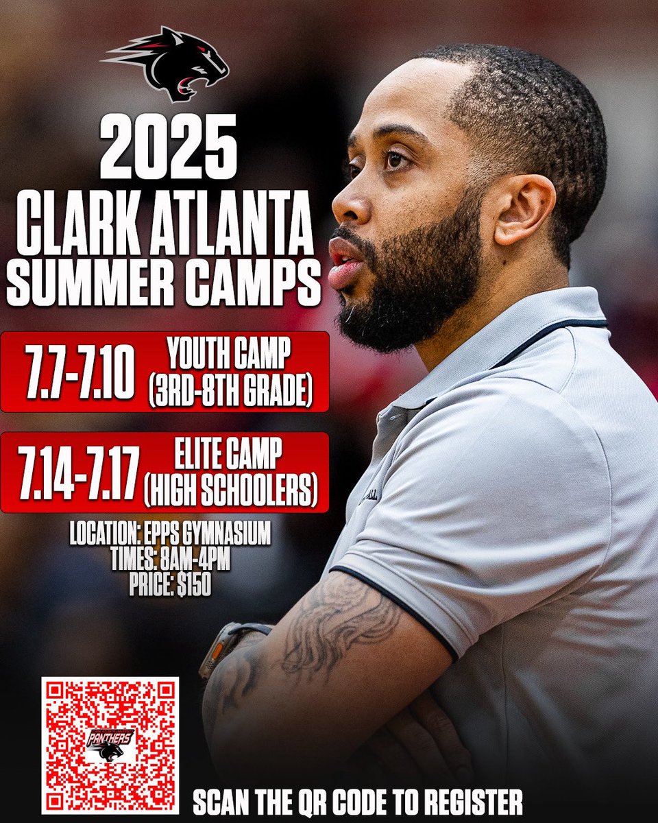 jljackso4's tweet image. 🚨Clark Atlanta Elite🚨
🗓 July 14-17
⌚️ 8am-4pm
📍 Epps Gymnasium
@CoachJuke @OntheRadarHoops @HoopSeenGA @CoachCBlack @CoachJordanCAU @GAHoopsReport @GAHOOPS @SouthGAHoops @JUCOadvocate @JucoRecruiting