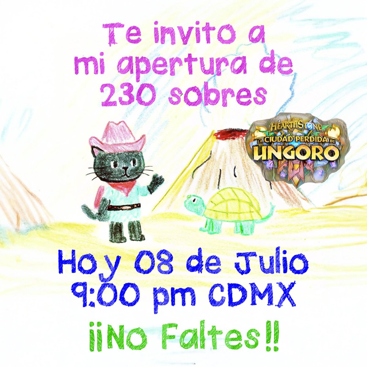 elgatoradio (@elgatoradio) on Twitter photo Ven te invito a la apertura de 230 sobres de
🦕 La Ciudad Perdida de Un’Goro🐢
de #Hearthstone 🎁
Y probaremos nuevos mazos🎉
Hoy a las:
🇲🇽 09:00 pm
🇨🇱🇦🇷 12:00 am
🇨🇴🇵🇪 10:00 pm
🇪🇸 05:00 am
¡¡Te espero, no faltes!!🫶
Gracias a <a href="/PlayHSLATAM/">Hearthstone LATAM</a> por los códigos❤️ Ven te invito a la apertura de 230 sobres de
🦕 La Ciudad Perdida de Un’Goro🐢
de #Hearthstone 🎁
Y probaremos nuevos mazos🎉
Hoy a las:
🇲🇽 09:00 pm
🇨🇱🇦🇷 12:00 am
🇨🇴🇵🇪 10:00 pm
🇪🇸 05:00 am
¡¡Te espero, no faltes!!🫶
Gracias a <a href="/PlayHSLATAM/">Hearthstone LATAM</a> por los códigos❤️
