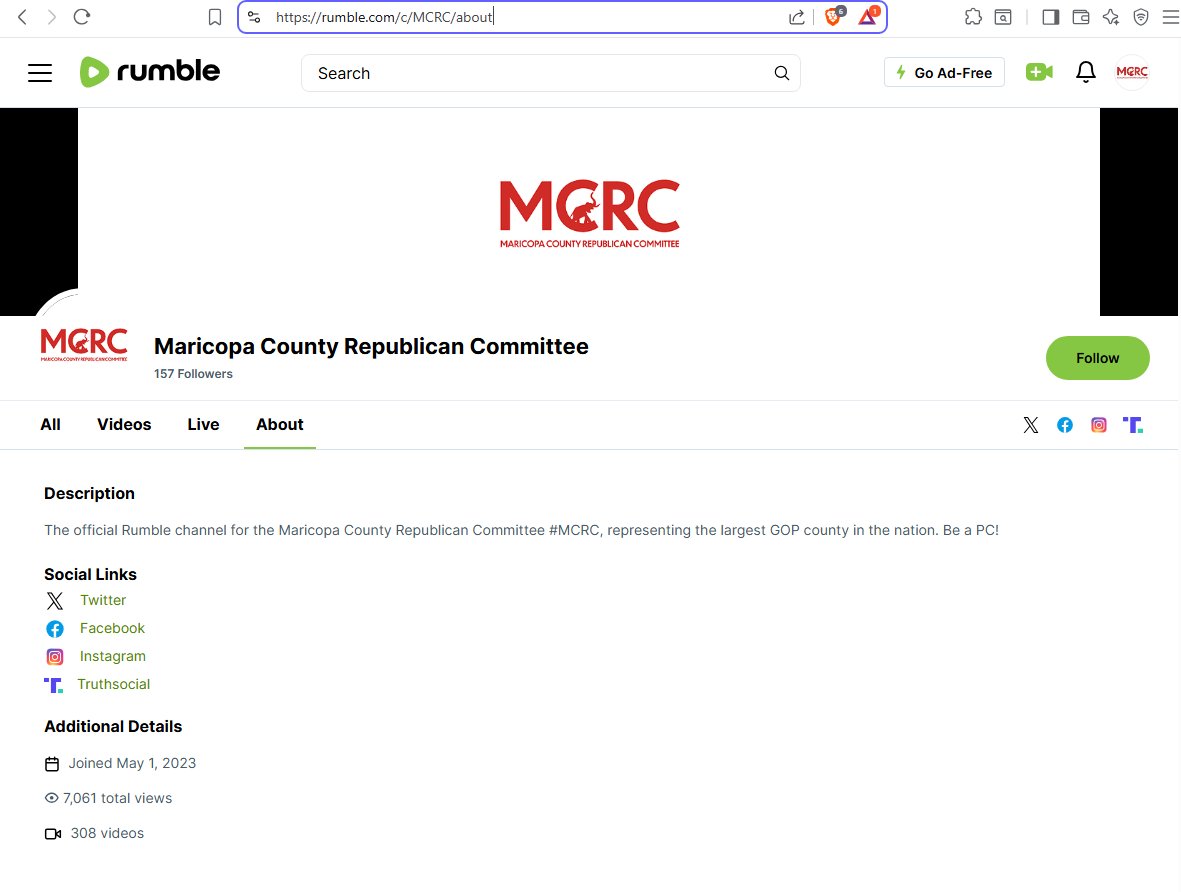The MCRC is on Rumble! 300+ videos posted!

Check it out, here: rumble.com/c/MCRC/about
