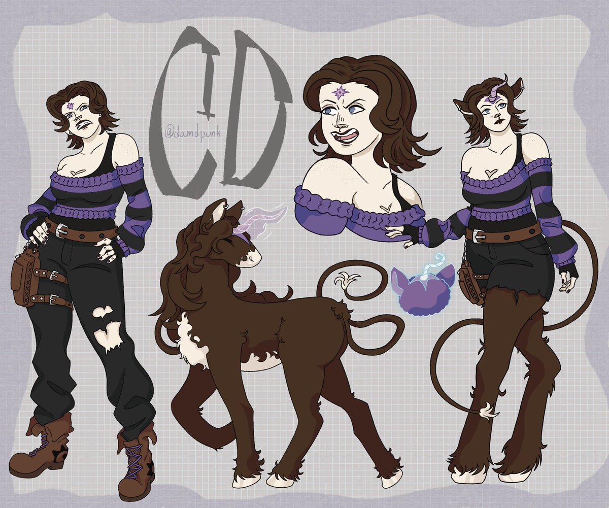 damdpunk's tweet image. My reference sheets I made for artfight this year :D