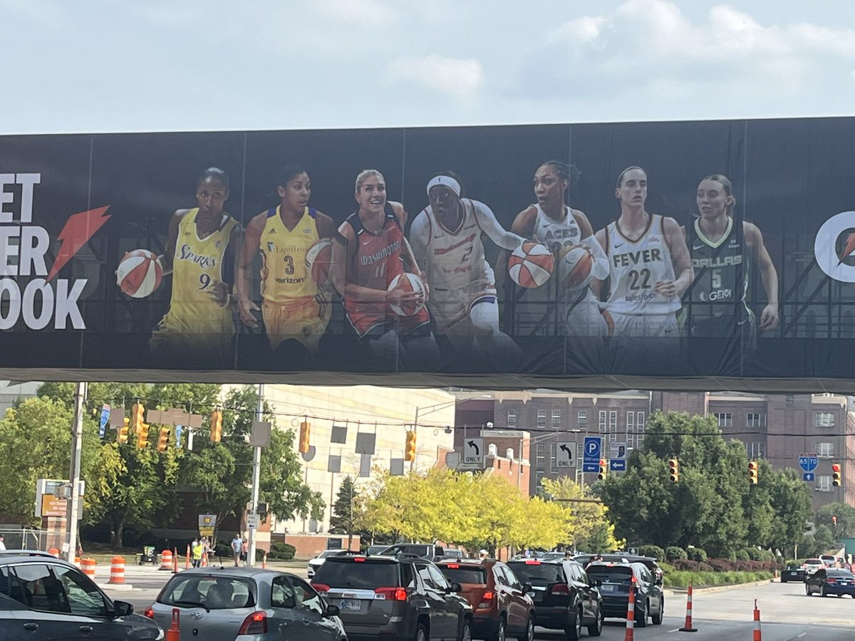 I’m at the NCAA National Office this week. It is cool to see all of the branding in Indianapolis around Caitlin Clark and the Fever. Lots of kids walking around with CCs jersey.