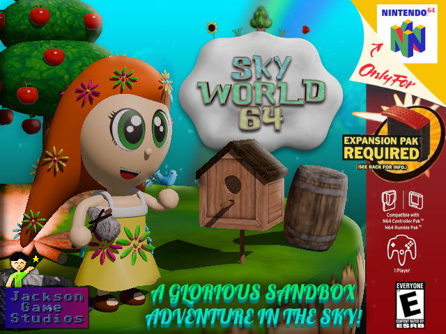 Decided to make a box art design for the game! #SKYWORLD64 #N64 #indiegame #indiedev