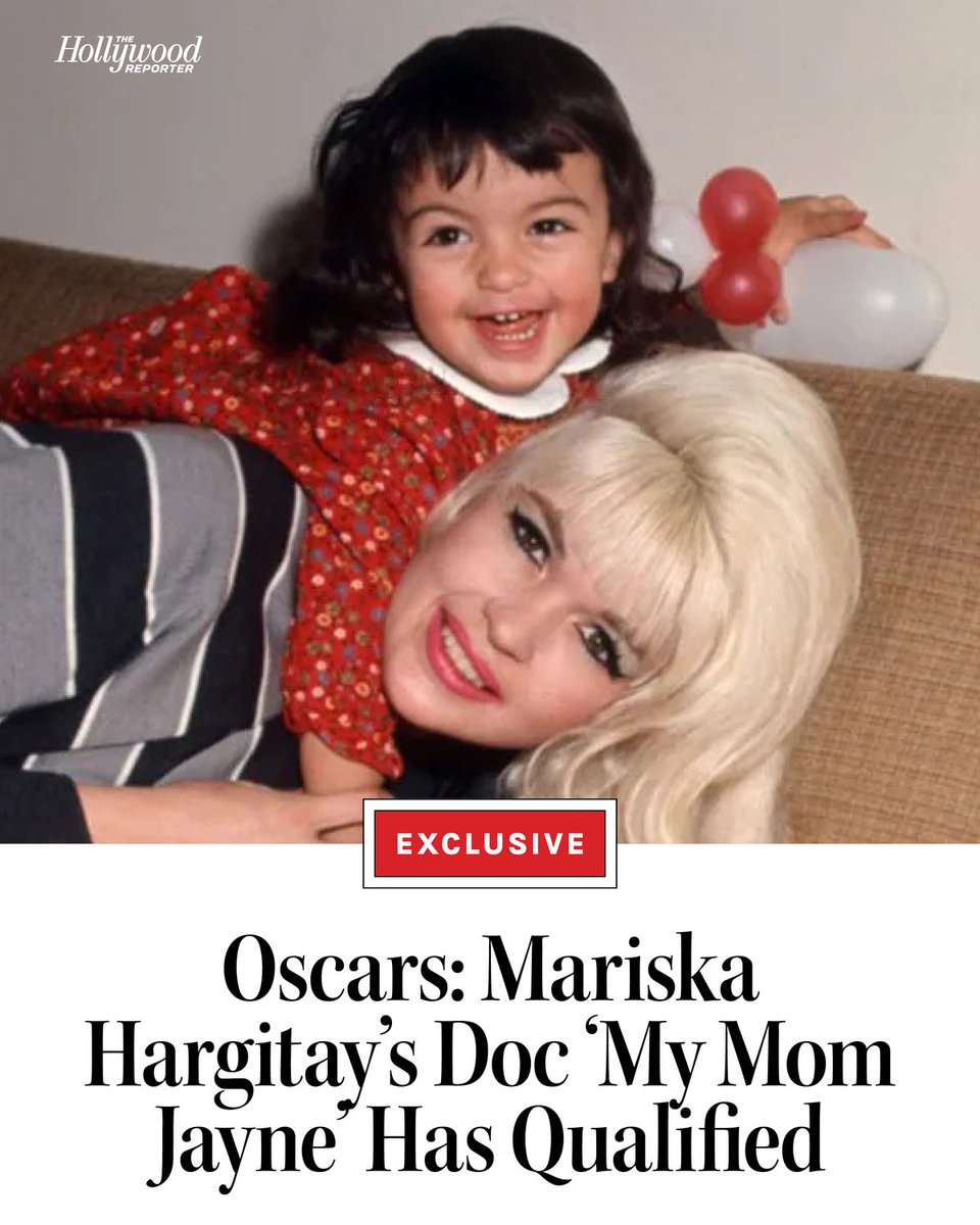 Mariska Hargitay’s documentary #MyMomJayne about her late mom Jayne Mansfield, became the talk of the town. The film is likely to remain a hot topic, as THR reports it received an #Oscar-qualifying theatrical the week before it hit cable:  bit.ly/4eFaeAH
