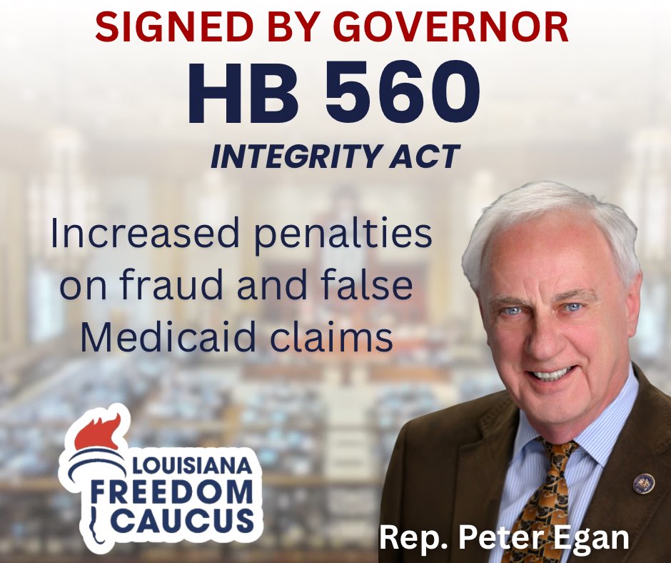LAFreedomCaucus's tweet image. Congratulations Rep. Peter Egan on getting HB560 across the finish line!
#lalege #lagov #FreedomCaucus
@SFC_Network