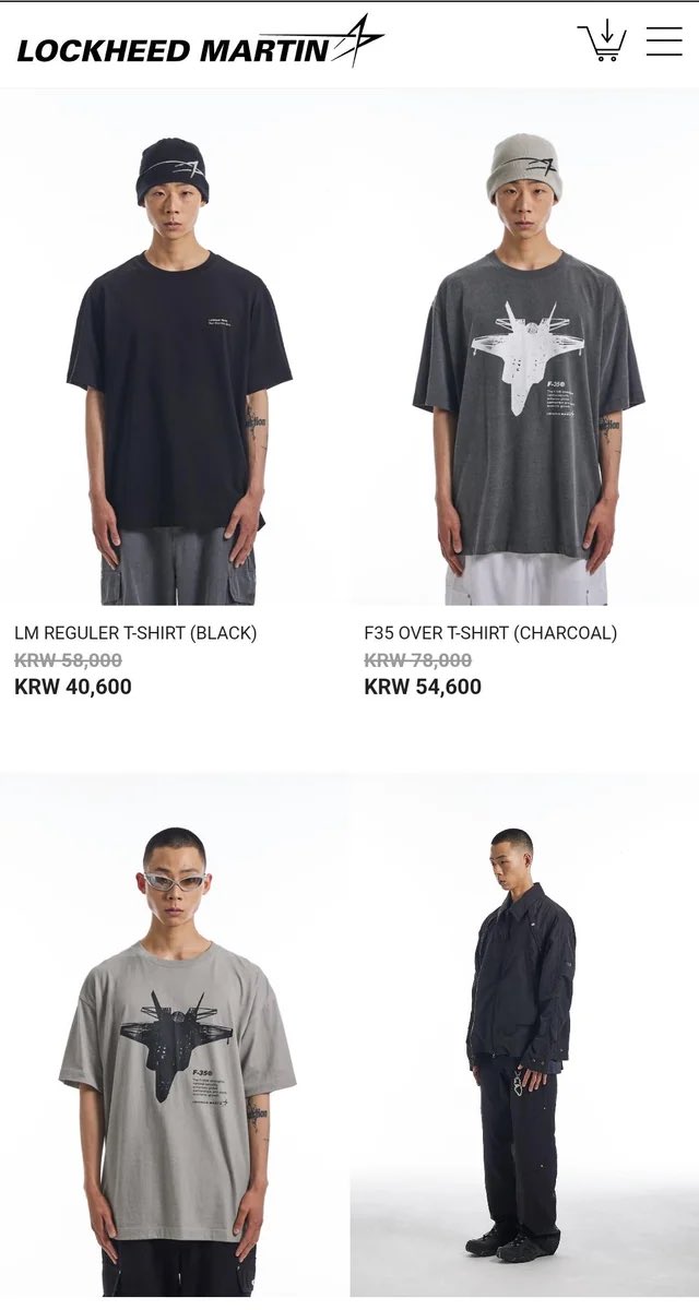 Niggalander's tweet image. Just found out Lockheed Martin has a clothing brand in South Korea. Apparently this is common for American companies which are not originally known for clothing to do over there. I might cop this