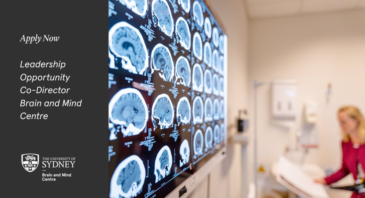 BrainMind_Usyd's tweet image. Exciting Leadership Opportunity - Applications are open for role of Co-Director, Brain and Mind Centre at the @Sydney_Uni #LeadershipforGood
☑️ Find out more and apply here: lnkd.in/gUGmJSfn
@ian_hickie @Kathy_Refshauge @KathyBelov @syd_health @Sydney_Science
