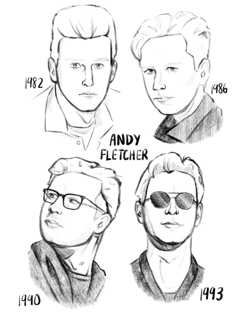 archamation's tweet image. was out of town the past few days so i didn’t have time to draw anything new but happy (kind of late) bday, fletch 💖

#depechemode #andyfletcher #fanart
