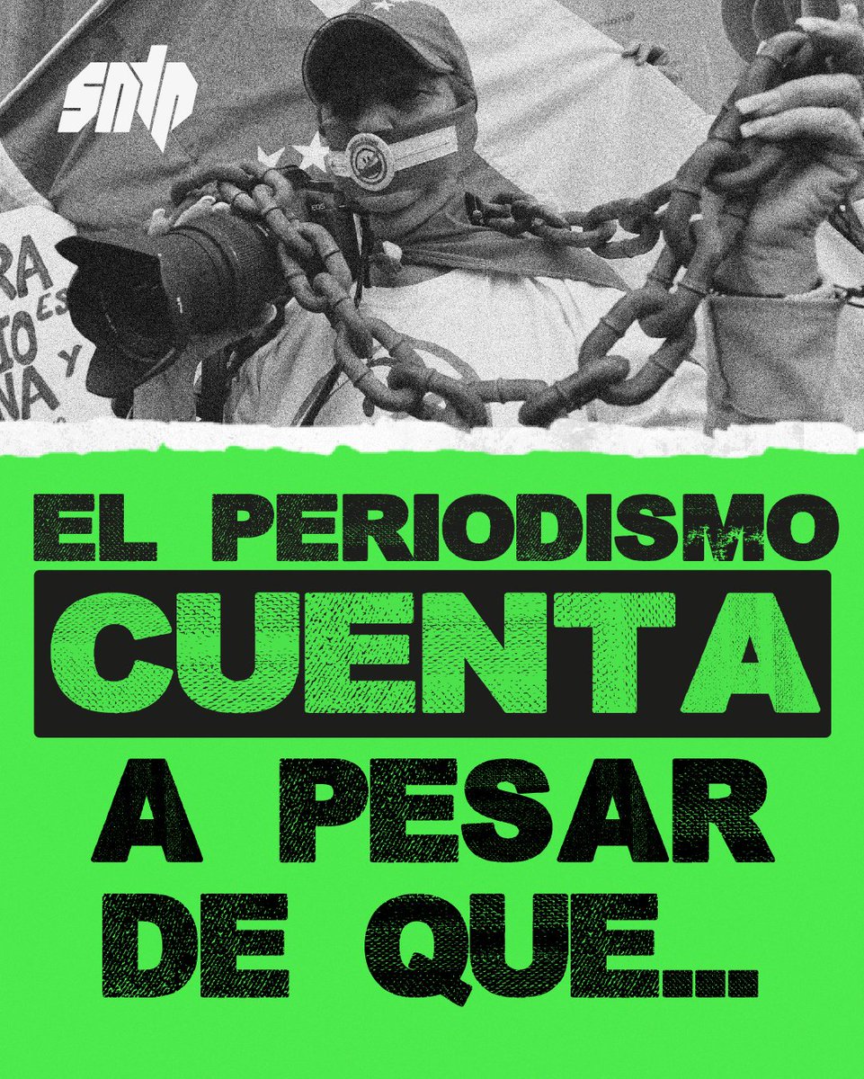 #ElPeriodismoCuenta | Mientras se encarcelan periodistas, se cierran medios, se bloquean portales y se criminaliza la libertad de expresión, el periodismo en Venezuela sigue de pie por convicción.

A pesar de las razones que dejamos en este hilo, seguimos contando⬇️🧵