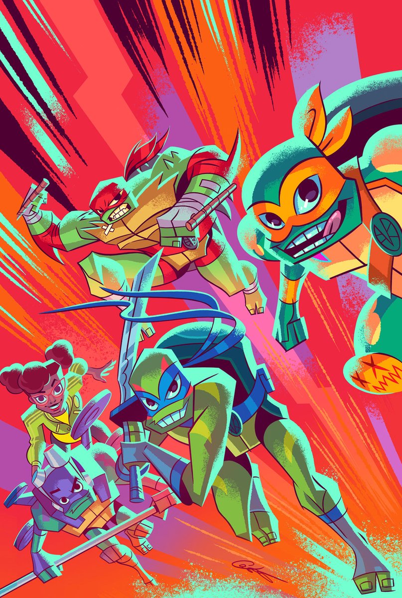 Daily_Mad_Dogs's tweet image. Panty & Stocking with Garterbelt was a huge inspiration for Rise of the TMNT’s animation style (you could definitely tell if you’ve seen it)