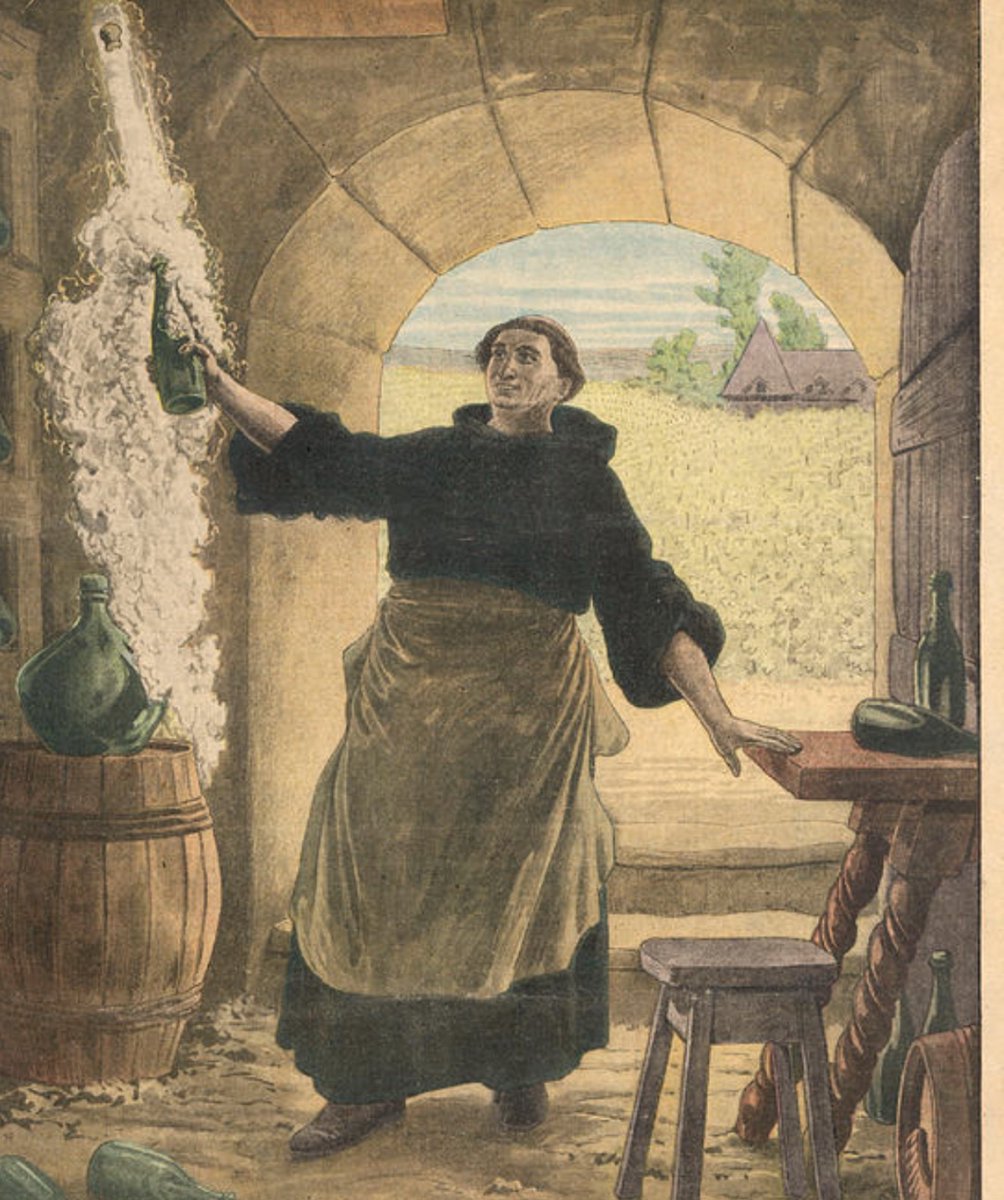 Benedictine monk Dom Pérignon (1638–1715) perfected the Champagne-making process at his monastery in the Champagne region of France.