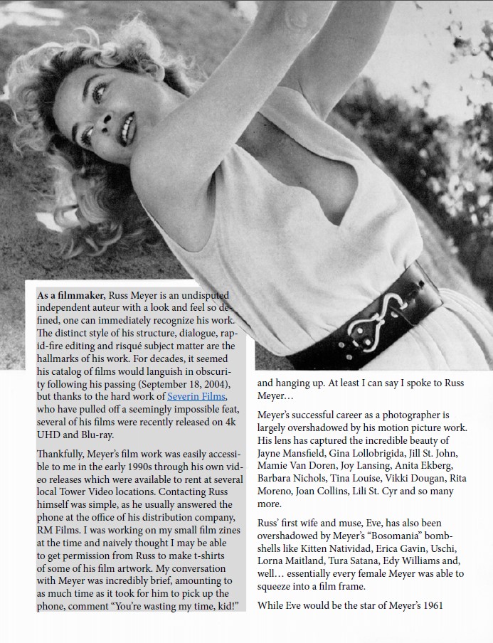 Find out how Russ Meyer met his muse, Eve, in their own words in the latest free issue of Ultra Flesh Archives magazine. ultraflesharchives.com