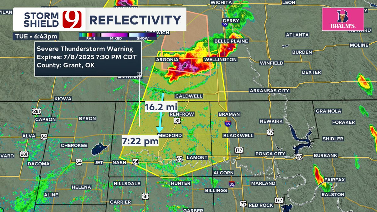 6:45 PM Update: Still tracking some heavy storms across the state with some heavy rain, intense lightning, &amp; some gusty winds. Overall, the storms are drifting to the SW at 10 mph. If you don't see any rain, it'll be a steamy evening with temps in the 80s.