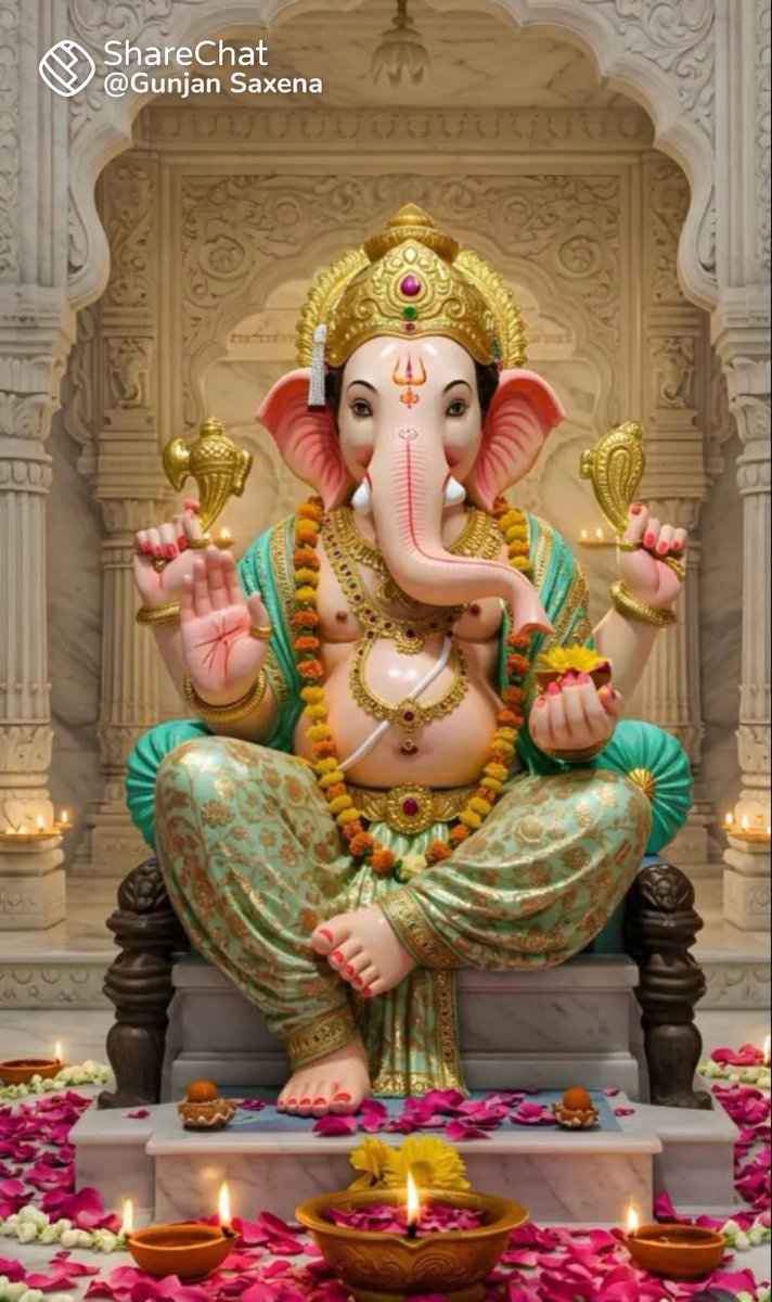 वक्रतुंड महाकाय सुर्यकोटि समप्रभ!
निर्विघ्नं कुरुमेदेव सर्व कार्येषु सर्वदा !!
                          विघ्नहर्ता श्री गणेश की कृपा से आपका दिन शुभ हो मंगलमय हो!
#ॐ_श्री_सिद्धि_विनायक_नमो_नमः 🚩
#ॐ_श्री_गणेशाय_नमः🚩
#ॐ_लम्बोदराय_नमः 🚩
#जय_श्री_गणेश 🚩
#शुभ_बुधवार_वंदन 🚩🌿🥀🙏