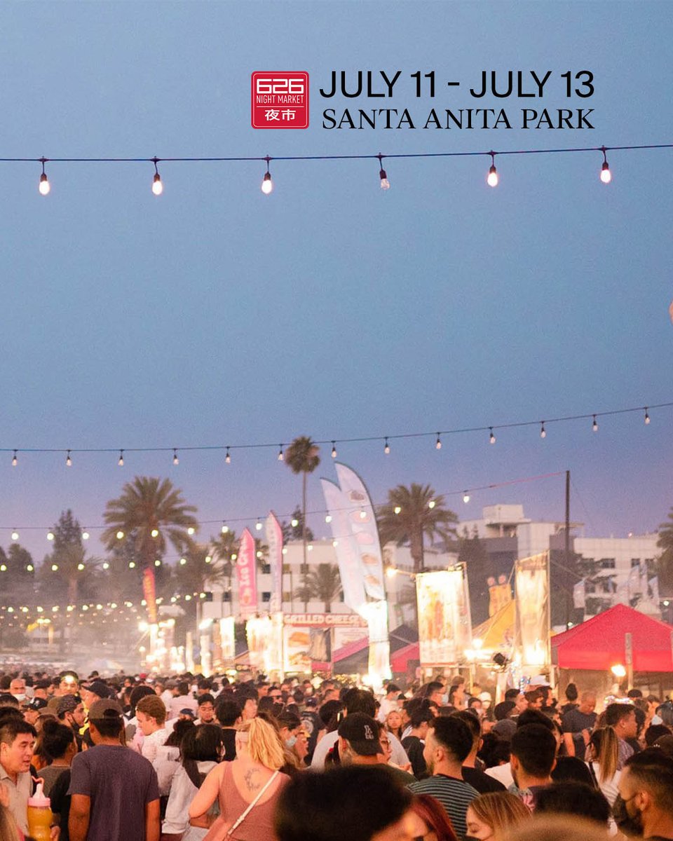 🍢🎶 The 626 Night Market is taking over Santa Anita Park this weekend—July 11–13!
Come for the food, stay for the vibes. From sizzling street eats to local art and live music, it's all happening right here at The Great Race Place.
📍 Santa Anita Park
📅 July 11–13
⏰ Doors open