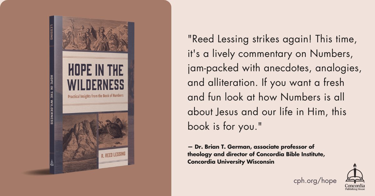 "Reed Lessing strikes again! This time, it’s a lively commentary on Numbers, jam-packed with anecdotes, analogies, and alliteration. If you want a fresh and fun look at how Numbers is all about Jesus and our life in Him, this book is for you."
—Dr. Brian T. German, associate