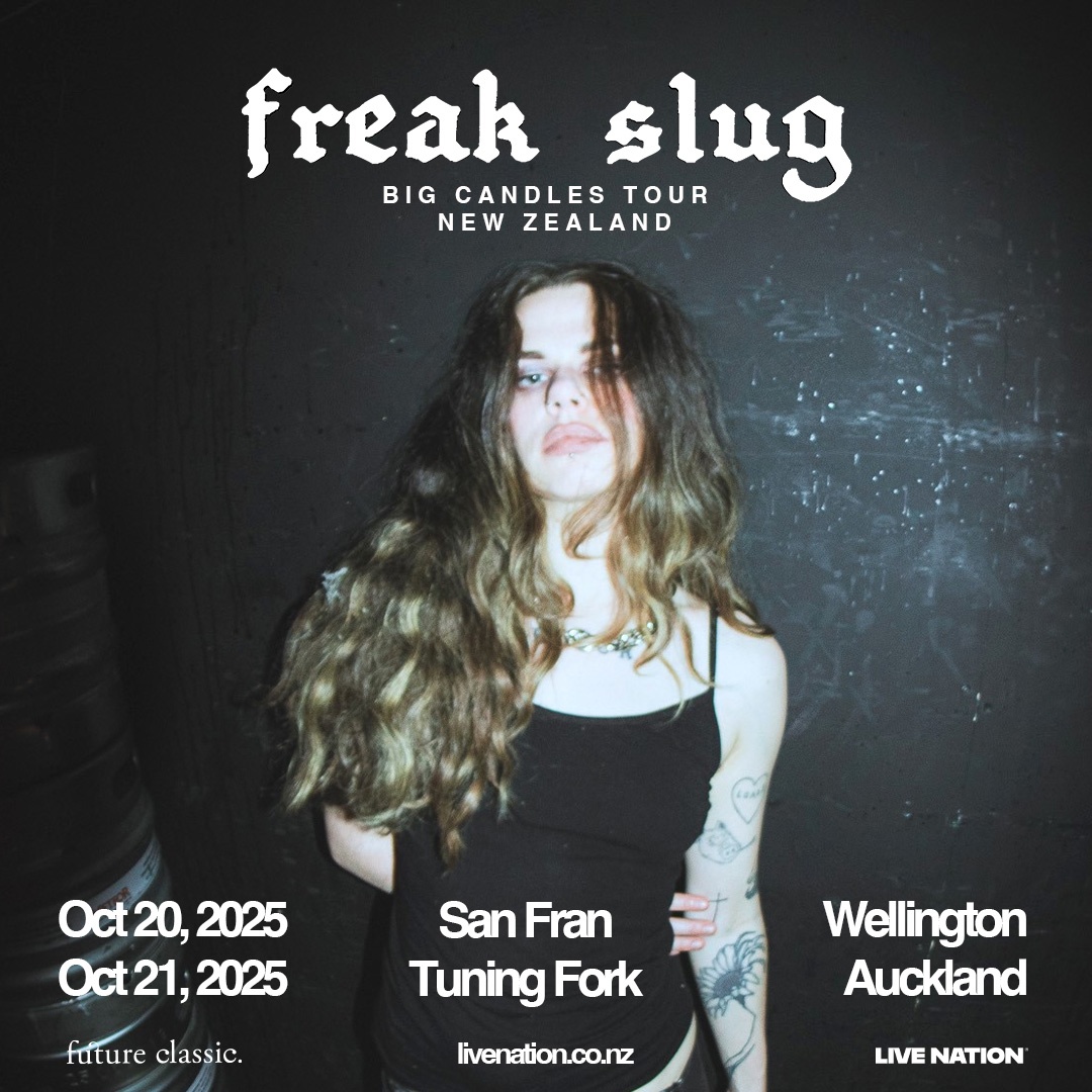 JUST ANNOUNCED! @freakslug will be welcoming audiences in Pōneke Wellington and Tāmaki Makaurau Auckland into her dreamy indie-pop world this October ✨

Live Nation Presale: Thu 10 Jul, 10am local.
Register now → lvntn.com/FreakSlugTix