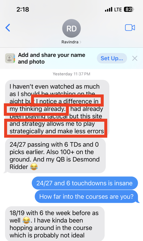 Show love to Madden Academy Member Ravindra♟️♟️

In under 2 weeks in the membership he's out here throwing perfect games 🤝🤝