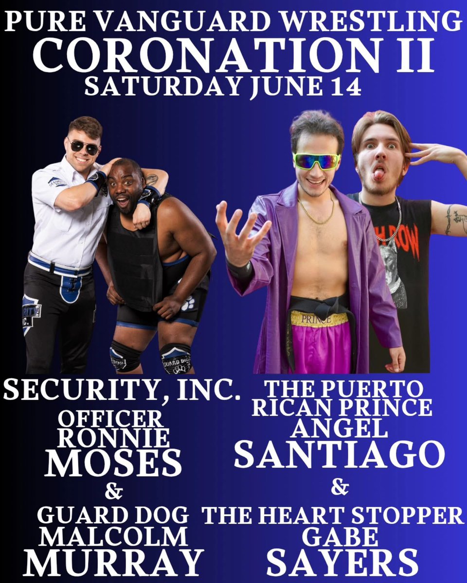 SecurityIncPro's tweet image. 🚨 FREE MATCH 🚨
Watch our #PureVanguardWrestling debut match from Coronation II!
youtu.be/3swtjHnvOgc?si…