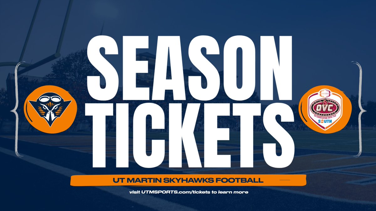 UT Martin Athletics (@utmsports) on Twitter photo The champs are back!
Renew or purchase your season tickets to catch the four-time reigning conference champion <a href="/UTM_FOOTBALL/">UT Martin Football</a> squad at Hardy Graham Stadium this fall!
Ticket Info: tinyurl.com/2f8n9vsj
Purchase: UTMSports.com/tickets
#MartinMade The champs are back!
Renew or purchase your season tickets to catch the four-time reigning conference champion <a href="/UTM_FOOTBALL/">UT Martin Football</a> squad at Hardy Graham Stadium this fall!
Ticket Info: tinyurl.com/2f8n9vsj
Purchase: UTMSports.com/tickets
#MartinMade